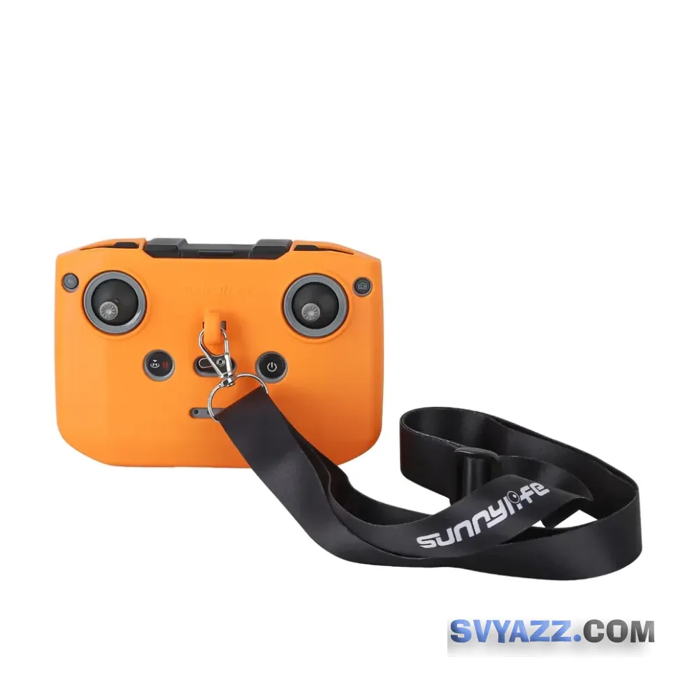 Силиконовый чехол с ремешком для DJI NEO / Mini 4 Pro / RC-N3, N2, N1, оранжевый фото 1