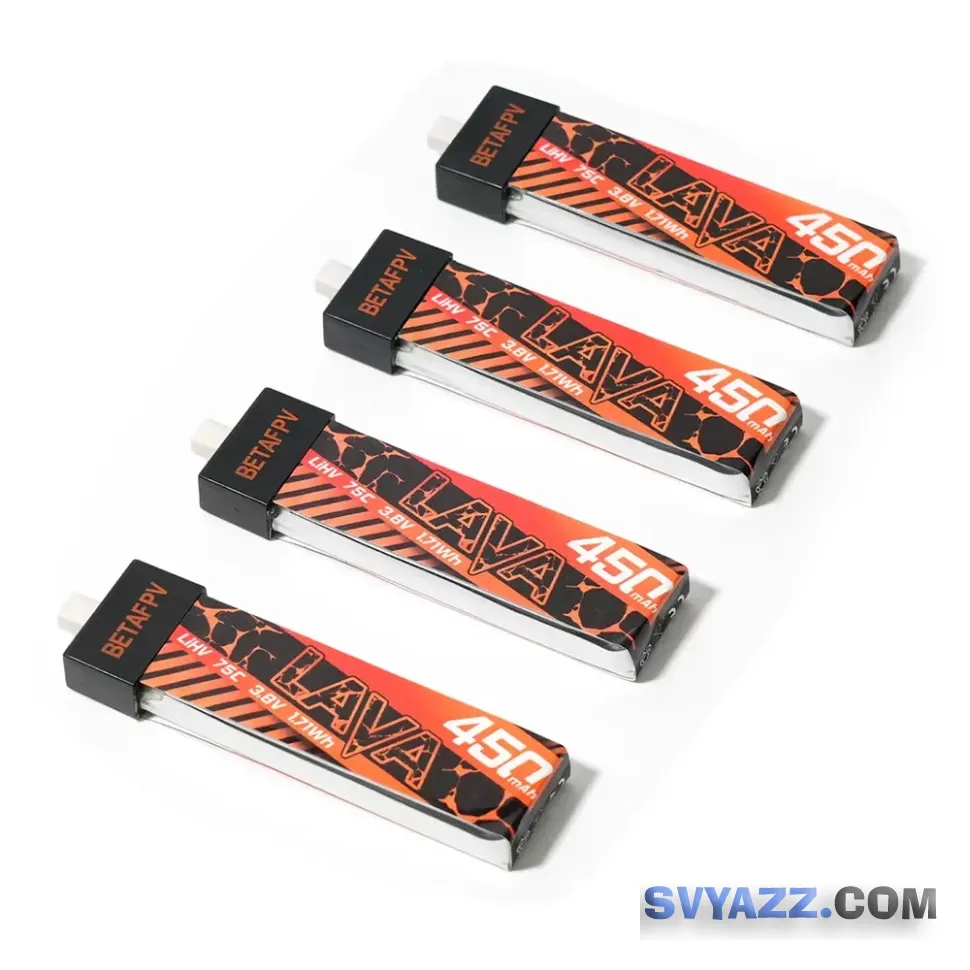 BETAFPV Lava 1S 450mah 75C (4шт) аккумуляторы FPV фото 2