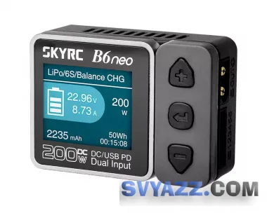 Зарядное устройство SkyRC B6neo 200W 10A (Black+Grey) фото