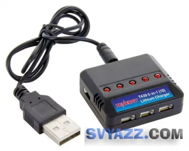 Зарядное устройство Tenergy T439 5-in-1 LiPo 1S USB Charger фото