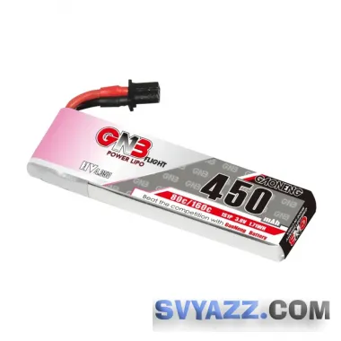 GNB LiHV 1S 450mAh 80C A30 аккумулятор для FPV дронов фото