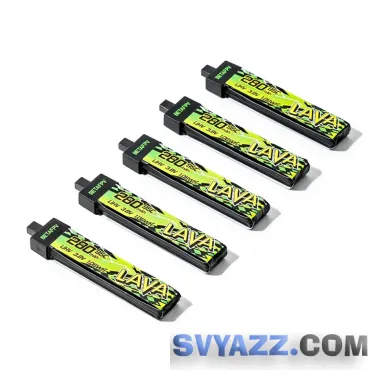 BETAFPV LAVA II 1S 280mAh 95C LiHV BT2.0, 5 шт аккумуляторы FPV фото